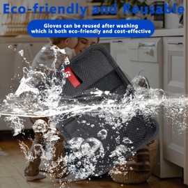 Maalgic Pet Hair Remover, Reusable Electrostatic Pet Hair Removal Gloves, Dog & Cat Hair Removal Gloves Suitable for Carpets, Sofas, Curtains, Clothing, Upgraded Pets Grooming Fur Cleaner(Black)