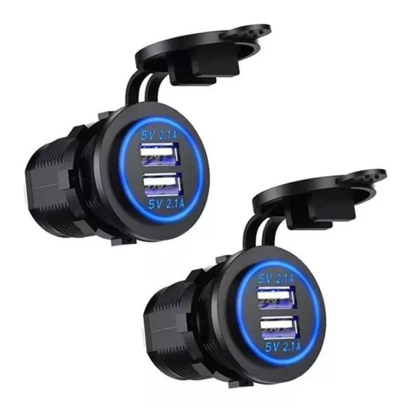 TO 2pzs 12v 2.1a Cargador Usb Para Coche Doble Salida