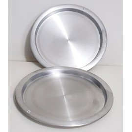 DLK - 2 x 13inch Aluminum Kunefe Tray, Kunafa Plate Set, Kunefe Pan Set of 2 for Sweet,Kunafeh or Kadaifi
