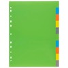 eco-eco A4 50% Recycled Multipunched Reinforced Colour Set 10 Subject