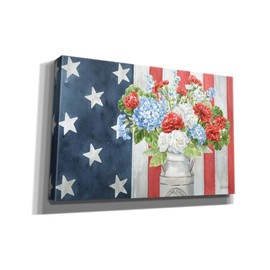 Epic Graffiti 'Red White And Blue Floral 5' by Leslie Trimbach Canvas Wall Art, 40" x 26"