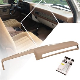 Front Molded Dash Board Cover Cap Overlay Compatible with 81-91 Chevy GMC C/K/R/V Series,Tan