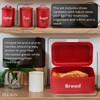 Plexon Bread Box for Kitchen Countertop with 3 Coffee, Tea,