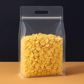 100 Bolsas Stand Up Pouch Reutilizables con Cierre Zip Lock  Resellables, Bordes Amplios, Transparente, Paquete de 100  Almacenaje de Alimentos,...   