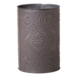 Irvin's Country Tinware Waste Basket with Diamond in Kettle Black