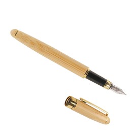 Tiardey TiardeyVintage-Füllfederhalter, Bambus-Füllfederhalter, 14,2 cm, Executive-Füllfederhalter, natürlicher handgefertigter Bambus-Stift (0,5 mm Stiftfeder)