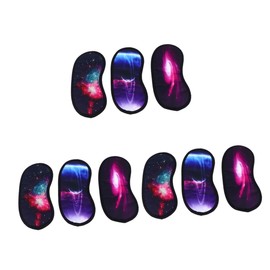 FOMIYES 9 Pcs Goggles Silk Sleep Sleeping for Men Satin Eye Pillow Eye Cover for Eye Patch Sleep Adjustable Blindfold Double Layers Eye Cover Eye Sleeping Sleep Eye Bag