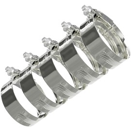 5 Pack - 90mm > 120mm Worm Drive Jubilee Type Hose Pipe Clips Zinc Plated