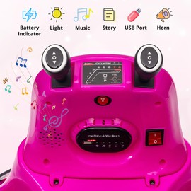 Ride On Bumper Car, Electric Kids Ride On Car with Remote Control, Safety Belt, Music, Flashing Lights, 360 Degree Spin, 2 Driving Modes, Bumper Car for Toddlers,Boys and Girls,Pink