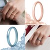ThunderFit Stackable Silicone Wedding Rings for Women, Thin Rubber Engagement