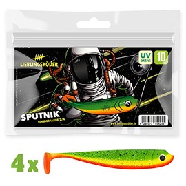 Lieblingsköder Rubber Fishing Bait for Perch Zander Pike 10 cm, Pack of 4, 10cm