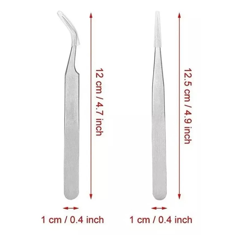Beauty Tools Pinza Recta De Precisión Para Extensión De Pestañas