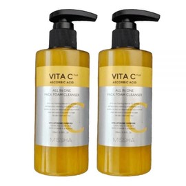 Missha Skin Cleansing Moisture Supply 2 Pieces Vita C Plus All-in-One Pack Foam Cleanser 200ml / 미샤 피부청정 수분공급 2개 비타씨플러스올인원팩폼클렌저200ml
