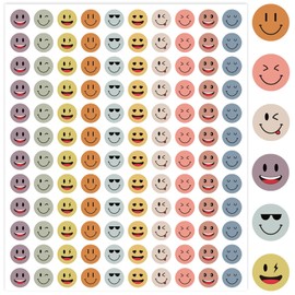 7200Pcs Boho Happy Smile Face Stickers, Round Happy Face Stickers Mini Incentive Stickers Happy Face Decal Stickers Behavior Chart Stickers for Students Teachers School Classroom Reward