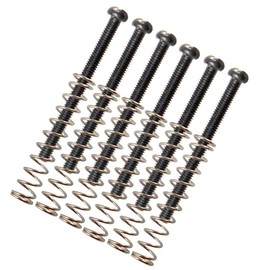 CCeCCe 8 Sets Humbucker Pickups Screws Double Coil Pickup Ring Frame Mounting Screw with Height Adjusting Spring for US Electric Guitar Humbuc Replacement American Thread Black