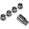 Wheel Nut Lock Chrome Bulge Lock Set (4 Locks/1 Key)