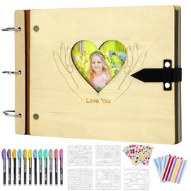 ZEEYUAN Photo Album Scrapbooking Black Pages with Accessories Photo Book for DIY Gift for Women, Girlfriend