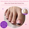 Fake Toe Nail Press ons-Black French Tip Press on Toenails
