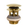 Westbrass Tip-Toe Integrated Overflow Bath Drain, Polished Brass, D98R-01