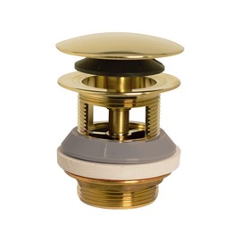 Westbrass Tip-Toe Integrated Overflow Bath Drain, Polished Brass, D98R-01