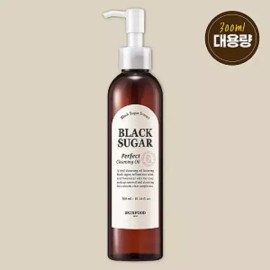 Skin Food 스킨푸드 블랙슈가 퍼펙트 클렌징 오일 대용량 기획 (300ml) Skin Food Black Sugar Perfect Cleansing Oil Large Size (300ml)