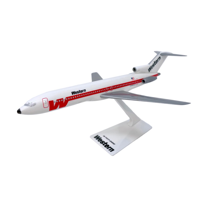 Western 727-200 Airplane Miniature Model Plastic Snap-Fit 1:200 Part# ABO-72720H-015