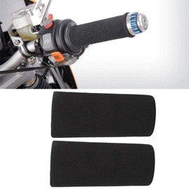 Folany 1 Pair Motorcycle Comfort Foam Handlebar Cover, Anti Slip Vibration Grip Set, Fits Most Motorcycles, Black Foam Grips