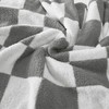 R.SHARE Grey and White Checkered Throw Blanket 50x70 Inch Reversible,
