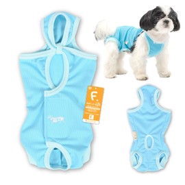 Small Dog Boys' Postoperative Clothing Elizabeth Wear (R) 7/Blue NS