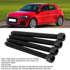 038103385a Injector bolt Bolts Screws, 4pcs M6x64 Injector clamp Bolts Set Replacement for ARL ADT ATD ASZ BLS Engine 038103385A 1417010997 15‑38642‑04