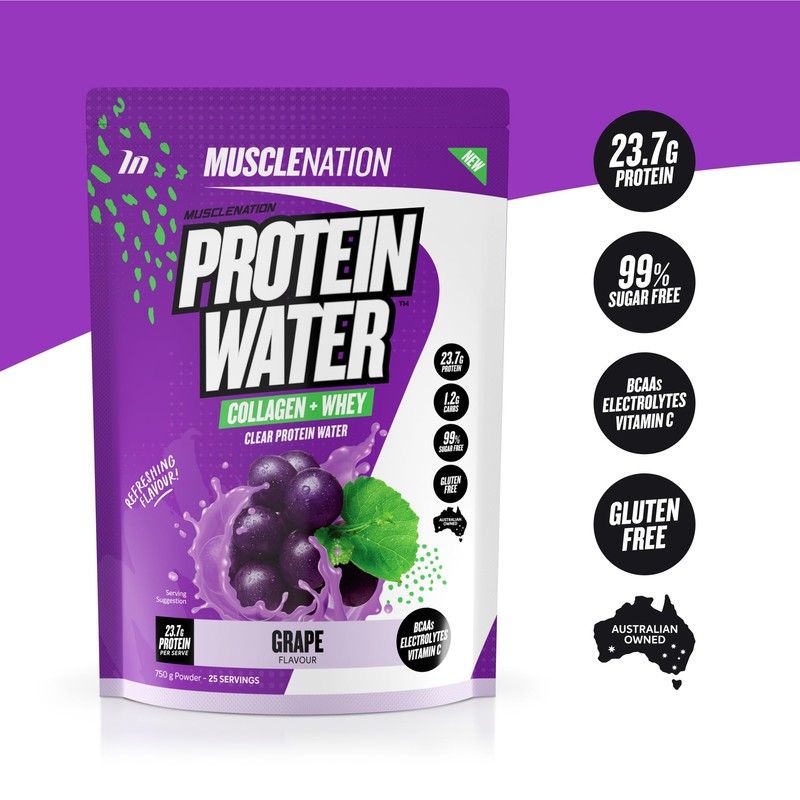 Muscle Nation Grape Protein Water 750g (25 Serves)