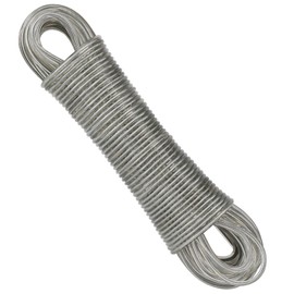 Washing Line with Steel Core, 4 mm, Extra Strong, Rust and Corrosion Resistant, Suitable for Outdoor Use, Capacity 120 kg (Transparent)