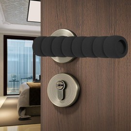 Paquete de 4 cubiertas para manija de puerta, cubiertas protectoras anticolisión para perilla de puerta, funda de tirador de puerta de espuma suave, cubierta de seguridad en espiral para el