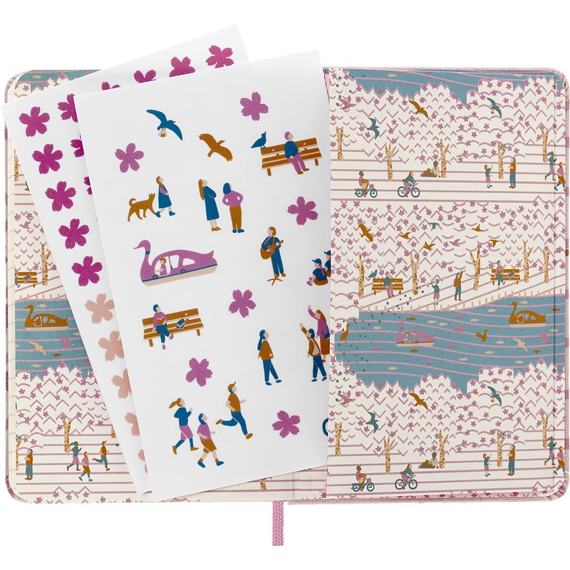 Moleskine Limited Edition Notebook, Sakura Notebook, Lined Layout and Fabric
