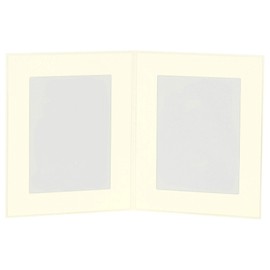 Hakuba M710-6T-2 Regular Display Card, No. 710, 6 Cut Sizes, 2 Sides (Vertical/Vertical), White