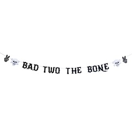 Bad Two The Bone Party Decorations Girl, Bad Two The Bone Party Decorations Boy, Bad Two The Bone Birthday Decorations, 30 piece party bundle. (No Bow)