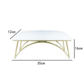 Perfeclan Nail Arm Rest Manicure Hand Pillow Comfortable Multiuse Nail Handrest Stand Nail Arm Holder for Nail Technician Use Hand Feet, White