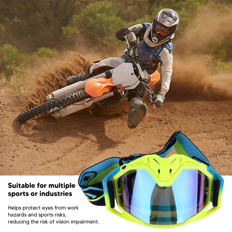 Alomejor Professional Adult Motocross Goggles Multi Use Soft Sponge Support
