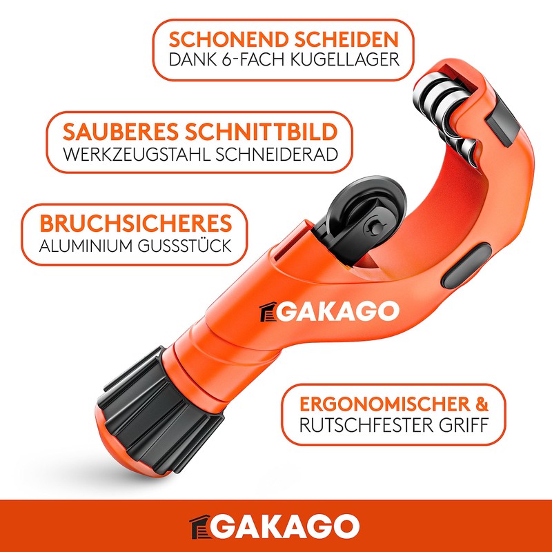 Gakago Pipe Cutter Set 3-50 mm with Deburring – Versatile