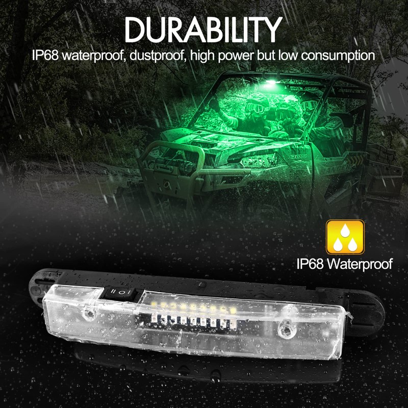 UTV Interior Dome Lights, RFROAD LIGHTING UTV Dome Light Battery
