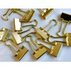 15mm Gold Metal Binder Foldback Clips Bulldog/Paper Clips/Binder Clips File