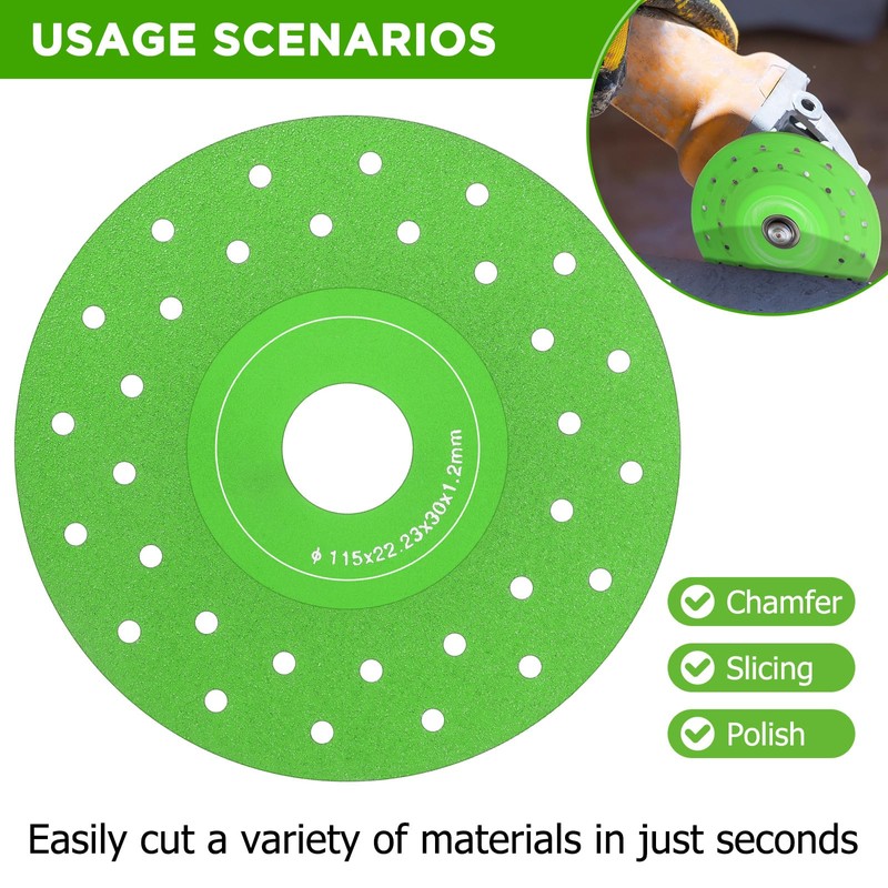 Lothee 5 Pcs Rock Slab Grinding Disc, 4.5 Inch Glass