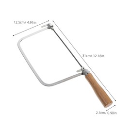 Operitacx 1 Set Mini Precision Hand Saw with Wooden Handle for Woodworking Ergonomic U Shaped Frame for Intricate Model Craft and Carving Tasks Small Spaces