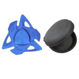 Fingertip Gyroscope Reduce Anxiety Aluminium Alloy Decompression Rotating Toy for Office Bus Blue
