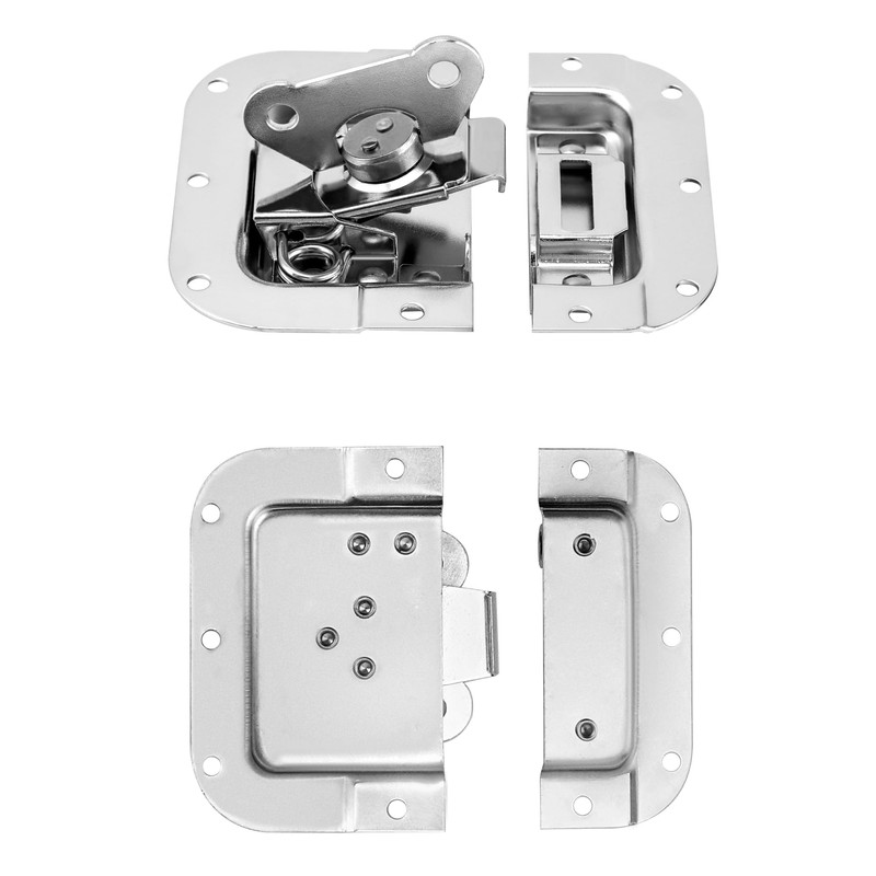 QWORK Road Case with Recessed Latch, Heavy Duty Recessed Butterfly