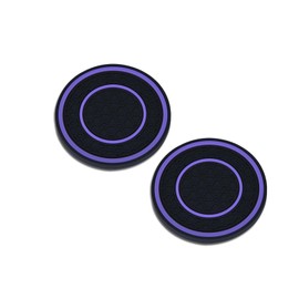 Piburth 2PCS Car Coasters for Cup Holder, 2.75 Inch Non-Slip Insert Water Bottle Holder Pads, Dustproof Automotive Interior Accessories Mat, Universal for Vehicles, Trucks, RVs and More (Black/Purple)