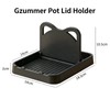 Gzummer Spoon Rest with Lid Holder, Heat-Resistant Pot Lid Rest,