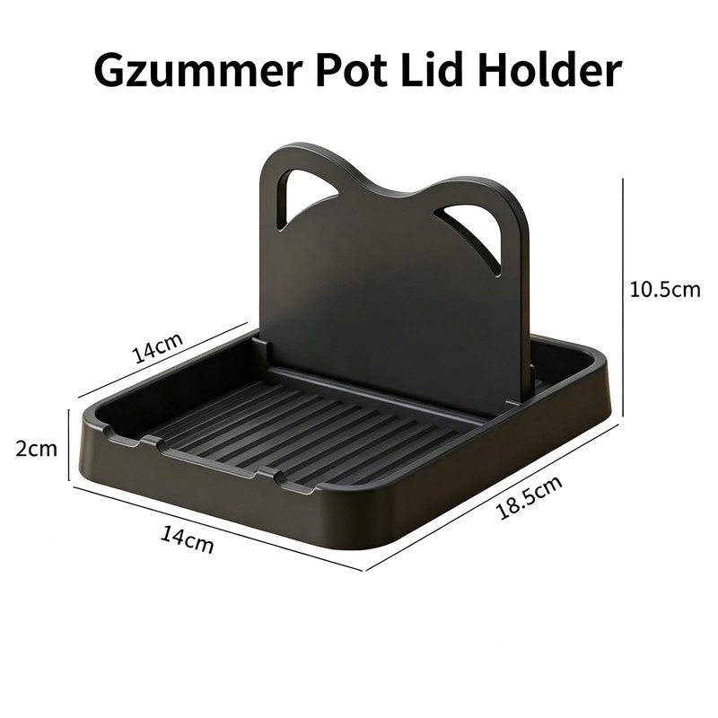 Gzummer Spoon Rest with Lid Holder, Heat-Resistant Pot Lid Rest,