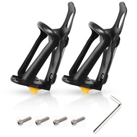 Bicycle Water Bottle Holder, 2 Pack Mountain Bike Bottle Holder, Easy Installation, Bicycle Drink Holder for Cycling, Fits Any Bike (Black)