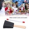 Wooden Handle Steel Cowbell Noise Maker Early Education Percussion Musical